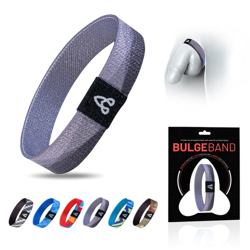 BULGEBAND - Flexible Cock Ring for Male Sex Toy Realistic Adult Male Sex Toys for Men - Nylon Fabric Penis Rings Stretchy Cock Ring (Graphite Gray Relaxed)